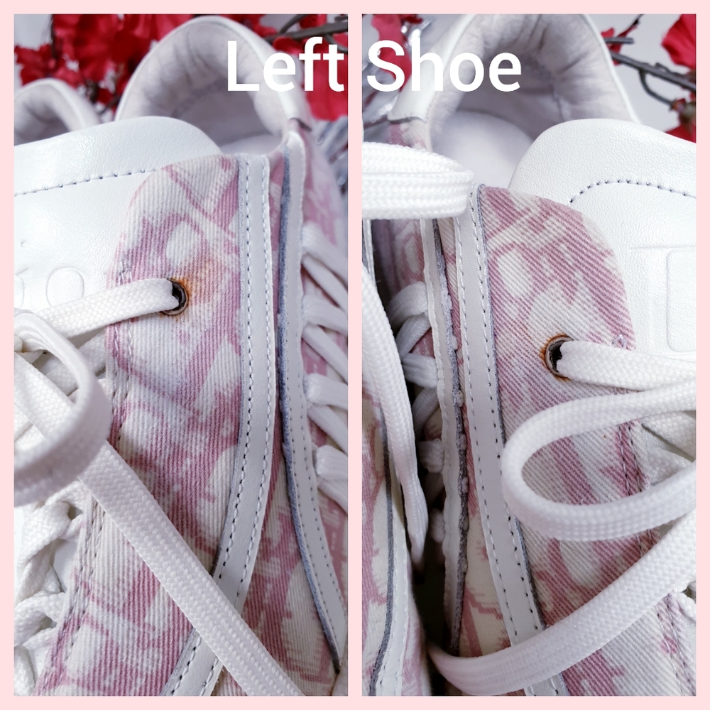 💯 Christian Dior White Pink Monogram Sneakers 🌟 - Picture 4 of 8